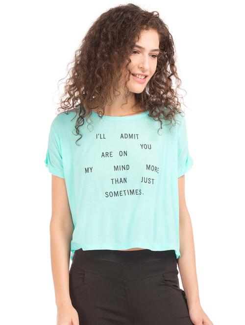 round neck printed top - 17936050 - Very Small Image - 1
