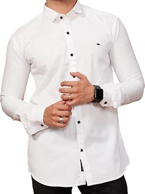 white cotton casual shirt - 17936309 - Very Small Image - 1