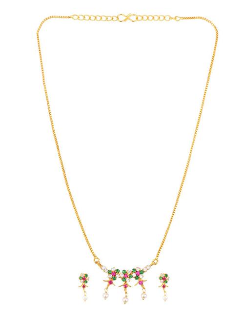 crystal pendant chain necklace earrings sets - 17937913 - Very Small Image - 1