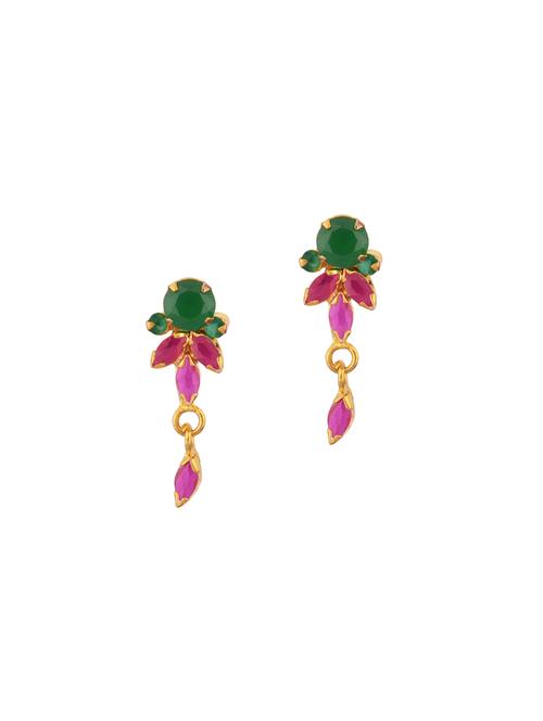 multi colored crystal drop stud earrings - 17947699 - Very Small Image - 1