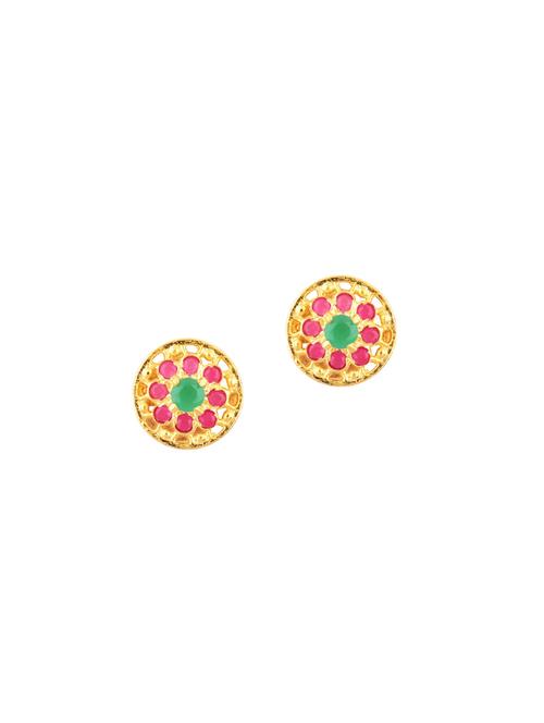 multi colored crystal stud earrings - 17947703 - Very Small Image - 1