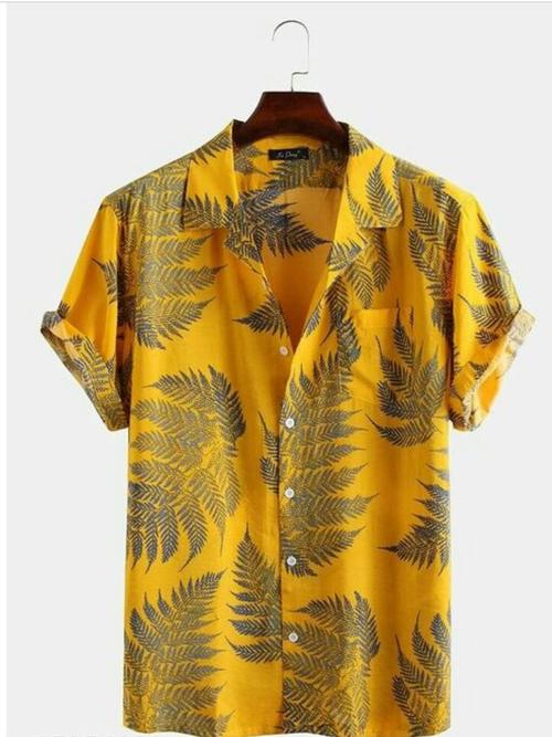 yellow cotton shirt - 17947923 - Very Small Image - 1