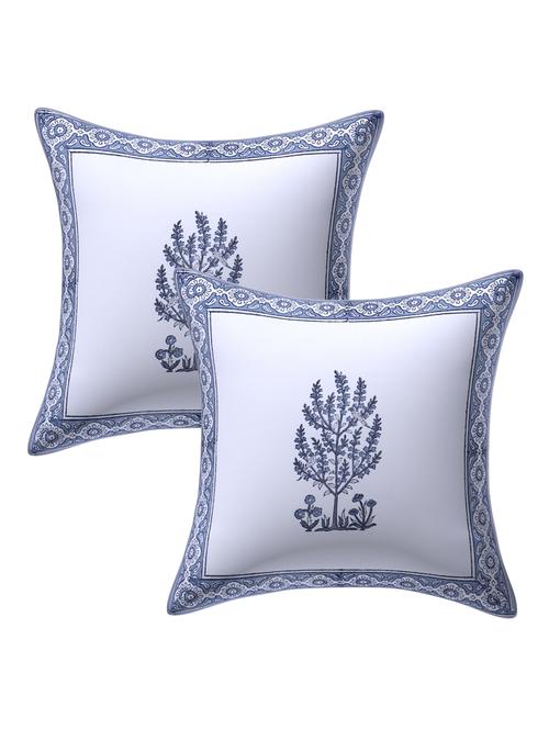 texstylers 100% cotton jaipuri 12x12 inch hand block print canvas cushion cover - 17948056 - Very Small Image - 1