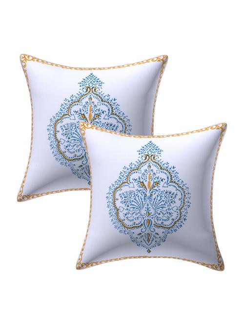 texstylers 100% cotton jaipuri 12x12 inch hand block print canvas cushion cover - 17948057 - Very Small Image - 1