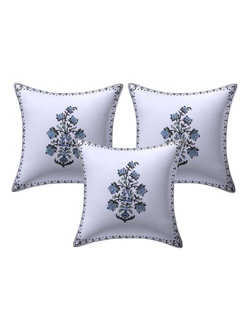 texstylers 100% cotton jaipuri 12x12 inch hand block print canvas cushion cover - 17948060 - Very Small Image - 1
