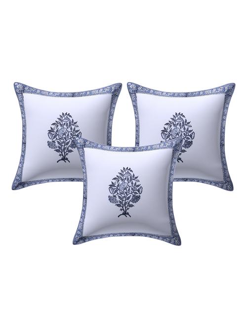 texstylers 100% cotton jaipuri 12x12 inch hand block print canvas cushion cover - 17948061 - Very Small Image - 1
