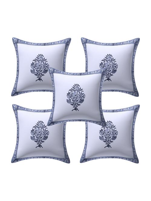 texstylers 100% cotton jaipuri 12x12 inch hand block print canvas cushion cover - 17948069 - Very Small Image - 1