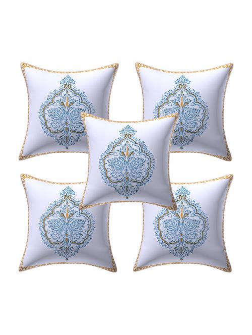 texstylers 100% cotton jaipuri 12x12 inch hand block print canvas cushion cover - 17948073 - Very Small Image - 1