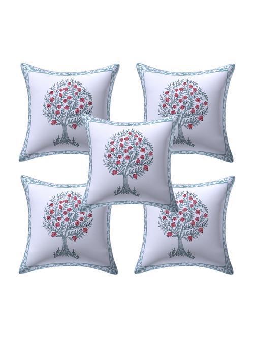 texstylers 100% cotton jaipuri 12x12 inch hand block print canvas cushion cover - 17948075 - Very Small Image - 1