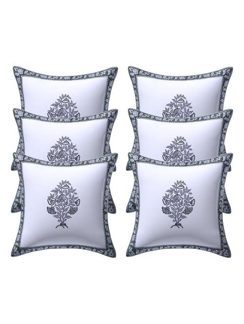 texstylers 100% cotton jaipuri 12x12 inch hand block print canvas cushion cover - 17948078 - Very Small Image - 1
