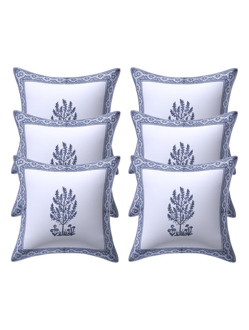 texstylers 100% cotton jaipuri 12x12 inch hand block print canvas cushion cover - 17948080 - Very Small Image - 1