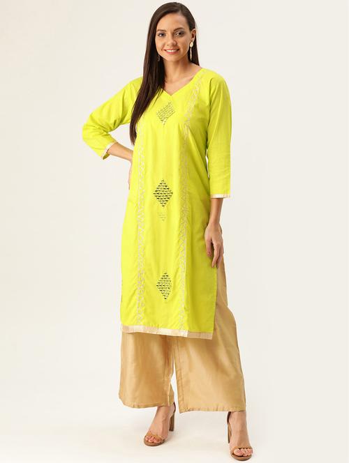 women's straight kurta - 17948946 - Very Small Image - 1
