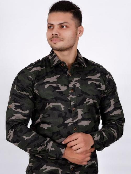 green cotton shirt - 17949162 - Very Small Image - 1