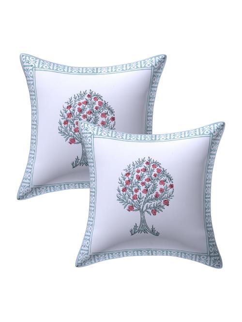 texstylers 100% cotton jaipuri 16x16 inch hand block print canvas cushion cover - 17949351 - Very Small Image - 1