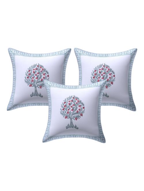 texstylers 100% cotton jaipuri 16x16 inch hand block print canvas cushion cover - 17949358 - Very Small Image - 1