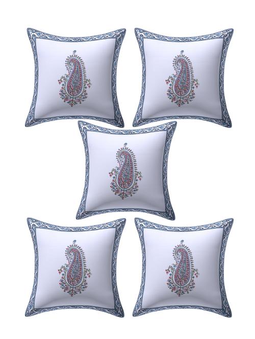 texstylers 100% cotton jaipuri 16x16 inch hand block print canvas cushion cover - 17949371 - Very Small Image - 1