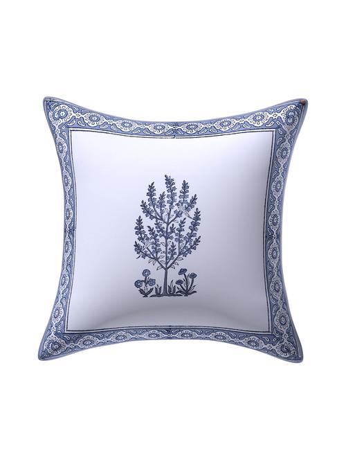 texstylers 100% cotton jaipuri 16x16 inch hand block print canvas cushion cover - 17949376 - Very Small Image - 1