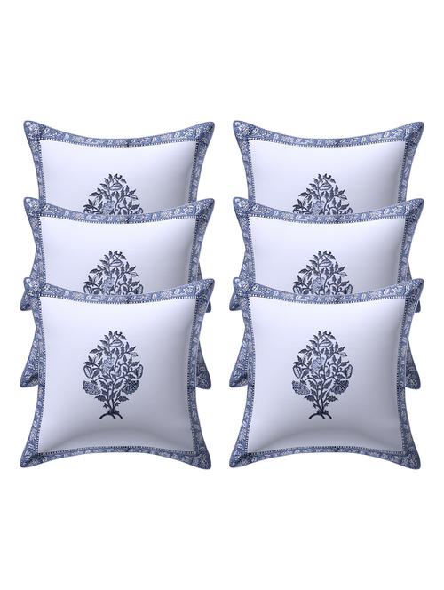 texstylers 100% cotton jaipuri 16x16 inch hand block print canvas cushion cover - 17949380 - Very Small Image - 1