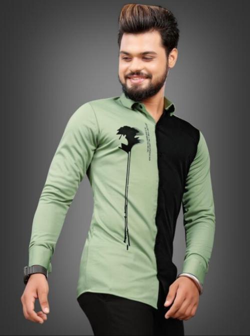green cotton shirt - 17949391 - Very Small Image - 1