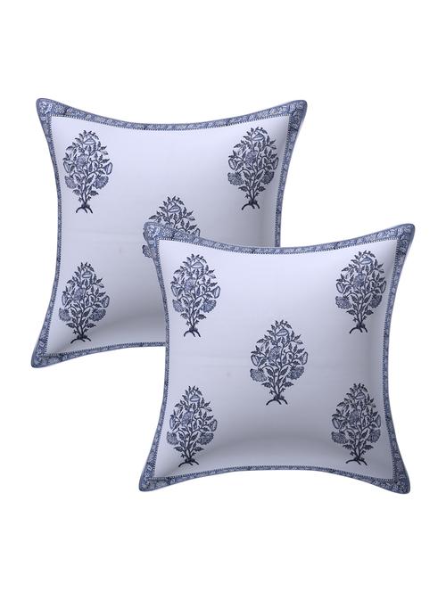 texstylers 100% cotton jaipuri 24x24 inch hand block print canvas cushion cover - 17949422 - Very Small Image - 1