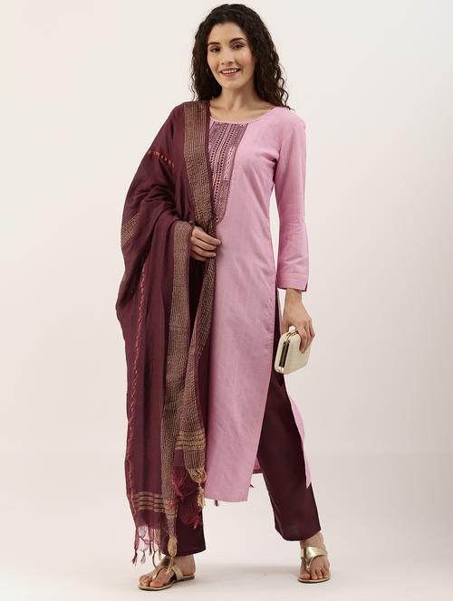 embroidered unstitched suit set v - 17949657 - Very Small Image - 1