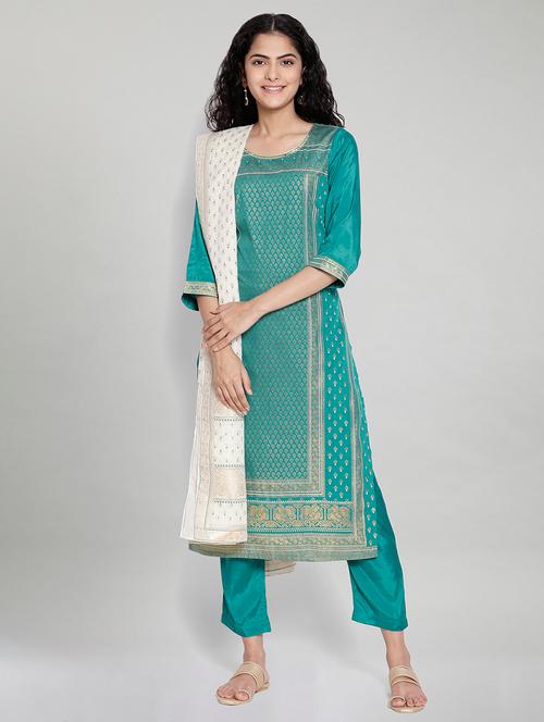 gold print suit set - 17950107 - Very Small Image - 1