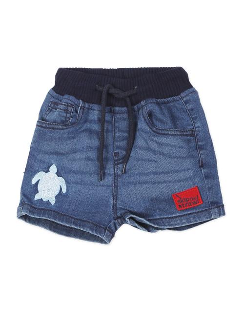 dark blue solid shorts - 17950234 - Very Small Image - 1