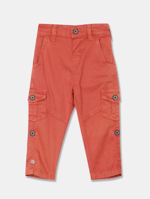 red solid cargo trouser - 17950546 - Very Small Image - 1