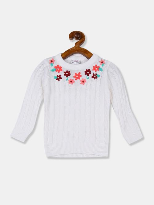 white floral embroidered cardigan - 17950621 - Very Small Image - 1