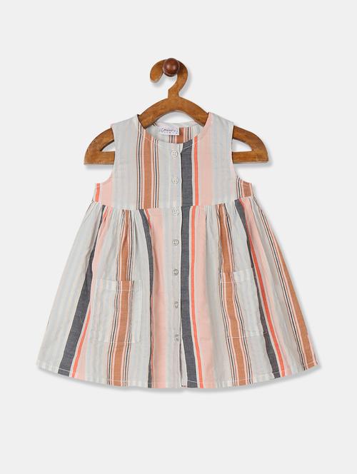 multi colored striped a-line frock - 17950791 - Very Small Image - 1