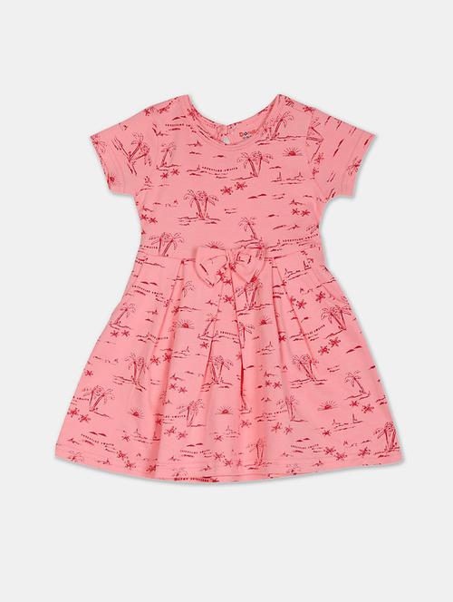 pink printed a-line frock - 17950832 - Very Small Image - 1