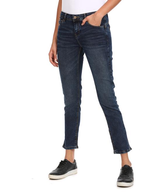 mid rise stone washed jeans - 17951471 - Very Small Image - 1