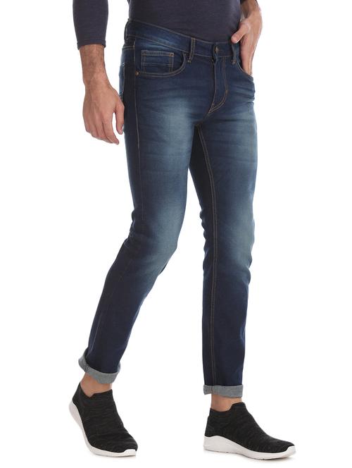 dark blue solid stone washed jean - 17951685 - Very Small Image - 1