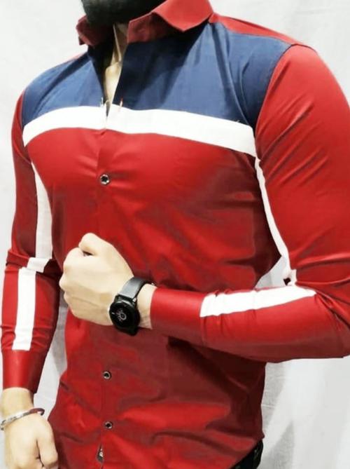 red cotton shirt - 17952076 - Very Small Image - 1