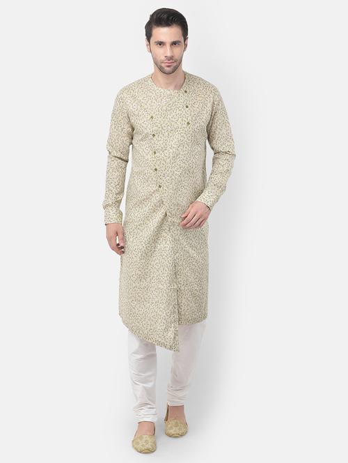 beige printed long kurta - 17953791 - Very Small Image - 1