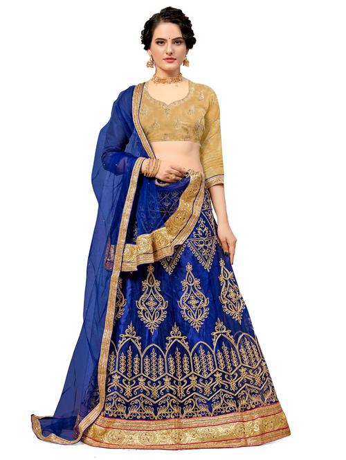 embroidered a-line lehenga - 17955774 - Very Small Image - 1