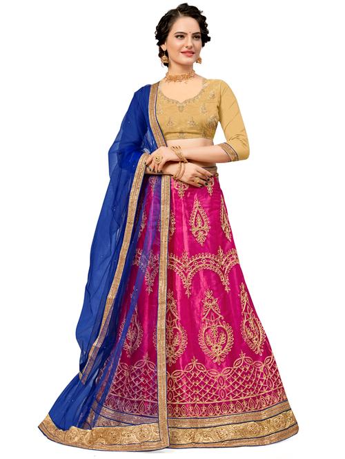 embroidered a-line lehenga - 17955775 - Very Small Image - 1