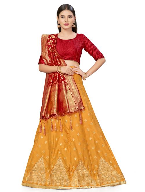 zari work a-line lehenga - 17955826 - Very Small Image - 1
