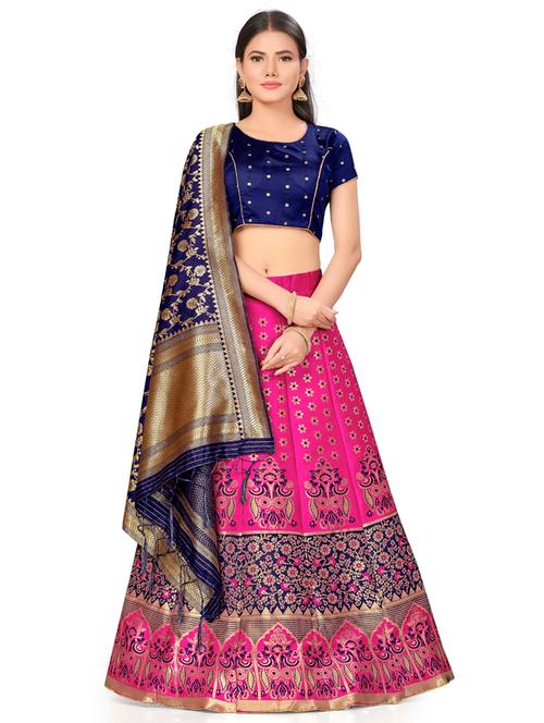 zari work a-line lehenga - 17955828 - Very Small Image - 1