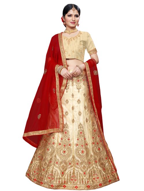 embroidered a-line lehenga - 17955843 - Very Small Image - 1