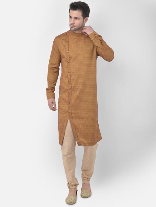 orange printed kurta pyjama set - 17956066 - Very Small Image - 1