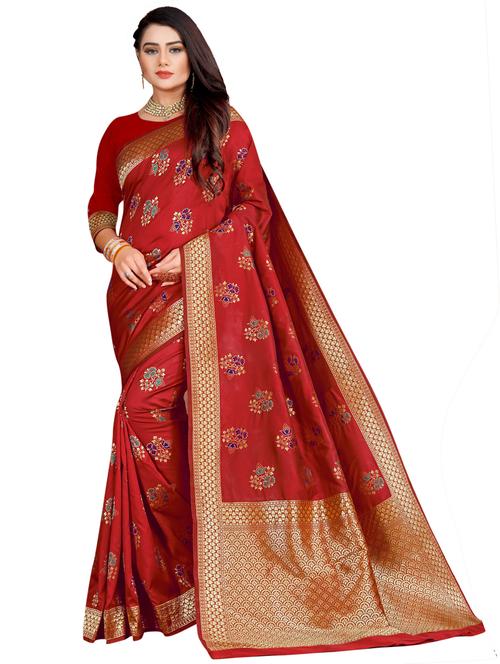zari work woven saree - 17956103 - Very Small Image - 1