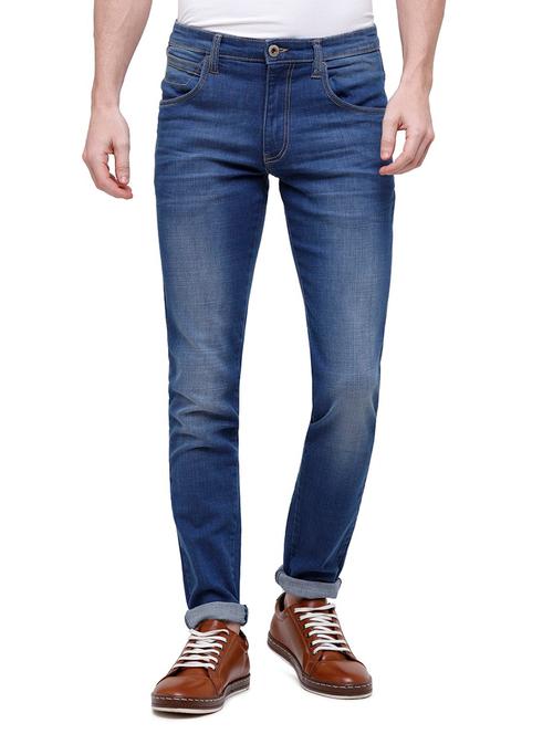 blue light washed denim jeans - 17956389 - Very Small Image - 1