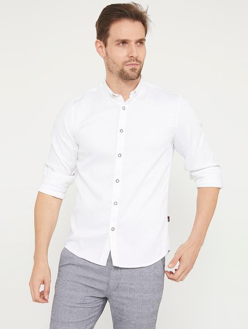 white printed casual shirt - 17956451 - Very Small Image - 1