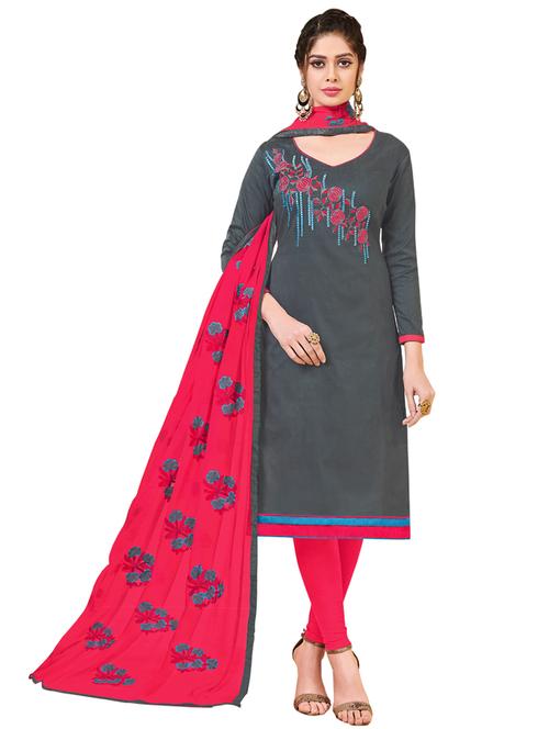 embroidered unstitched suit set - 17956578 - Very Small Image - 1