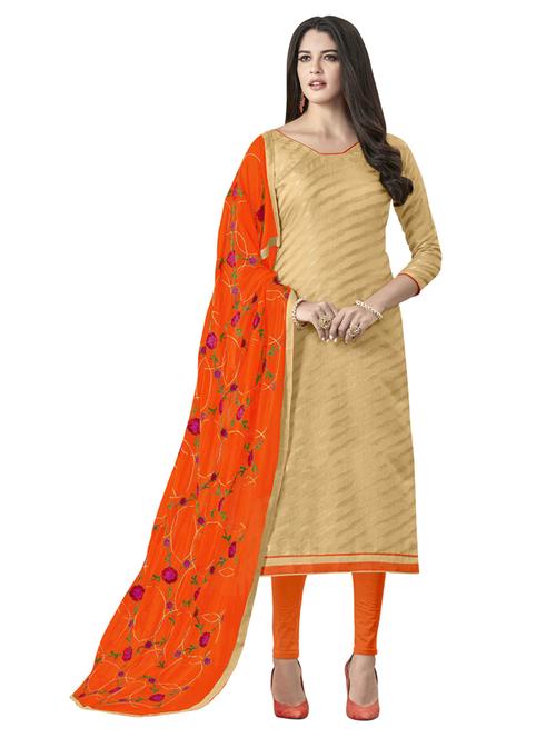 jacquard work unstitched suit set - 17956601 - Very Small Image - 1