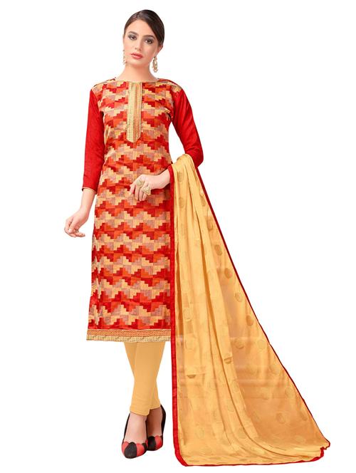 jacquard work unstitched suit set - 17956603 - Very Small Image - 1