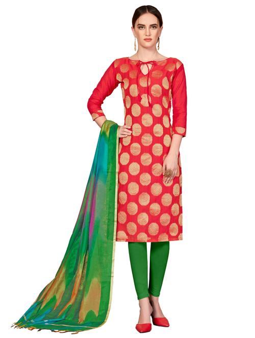 jacquard work unstitched suit set - 17956674 - Very Small Image - 1