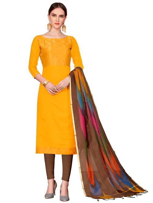 jacquard work unstitched suit set - 17956676 - Very Small Image - 1
