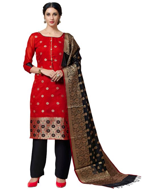 jacquard work unstitched suit set - 17956751 - Very Small Image - 1